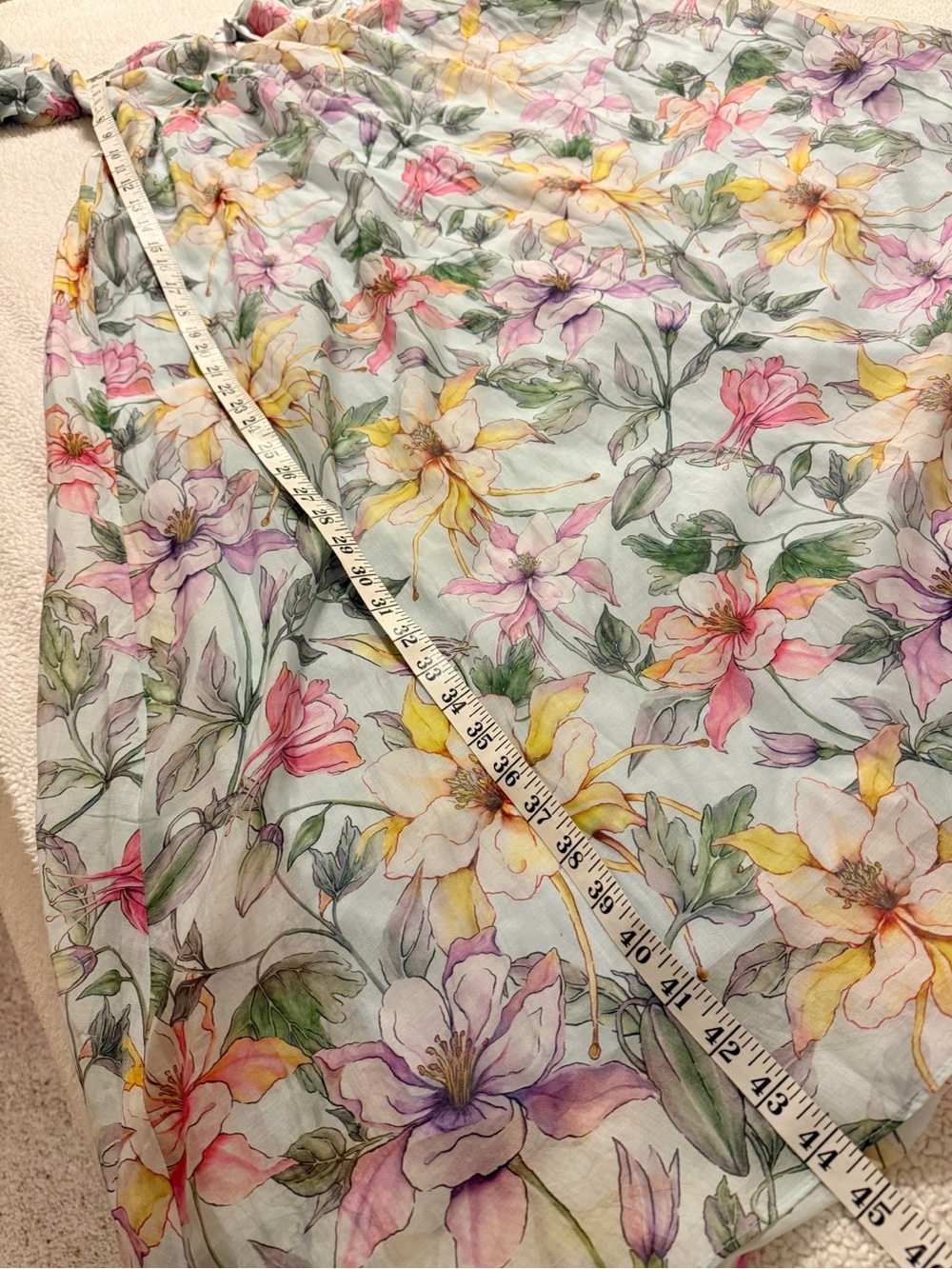 ASTR the Label Floral Off the Shoulder Midi Dress Blue Multi Tropical - Picture 6 of 12